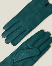 Luxe Leather Gloves , Teal (TEAL), large
