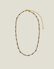 14ct Gold-Plated Stainless Steel Mix Bead Necklace, , large