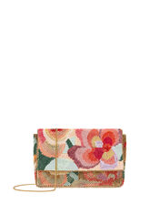 Jasmine Floral Beaded Clutch Bag, , large