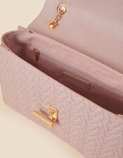 Large Logo Embossed Shoulder Bag, , large