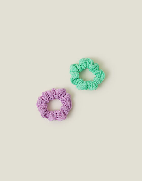 2-Pack Textured Scrunchies, , large