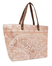 Kea Metallic Print Beach Tote Bag, , large