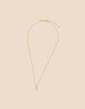 Gold-Plated Sparkle Initial Pendant Necklace, Gold (GOLD), large