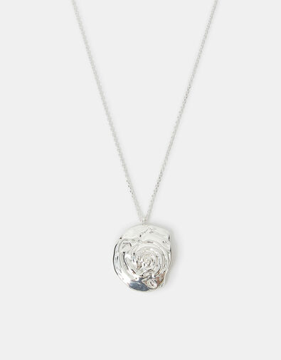 Sterling Silver-Plated Shell Necklace, , large