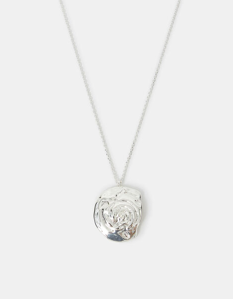 Sterling Silver-Plated Shell Necklace, , large