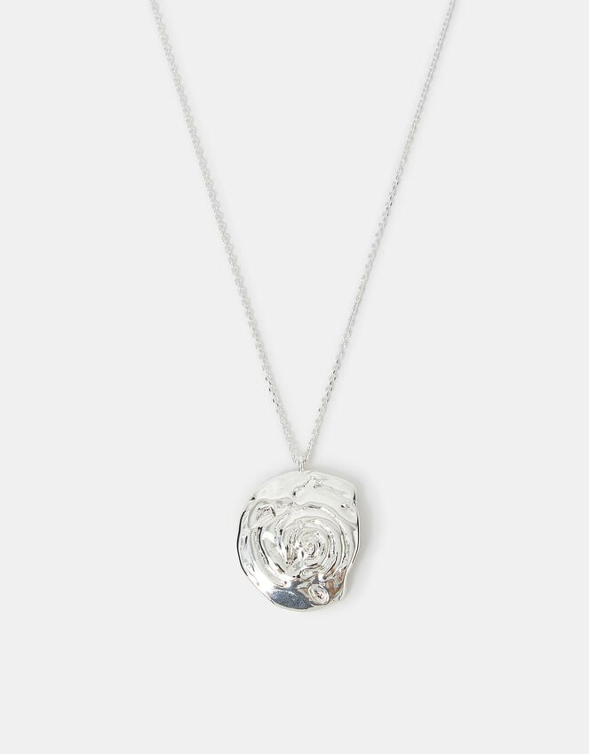 Sterling Silver-Plated Shell Necklace, , large