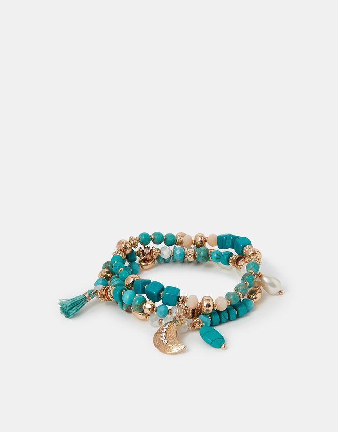 3-Pack Beaded Stretch Bracelets, , large