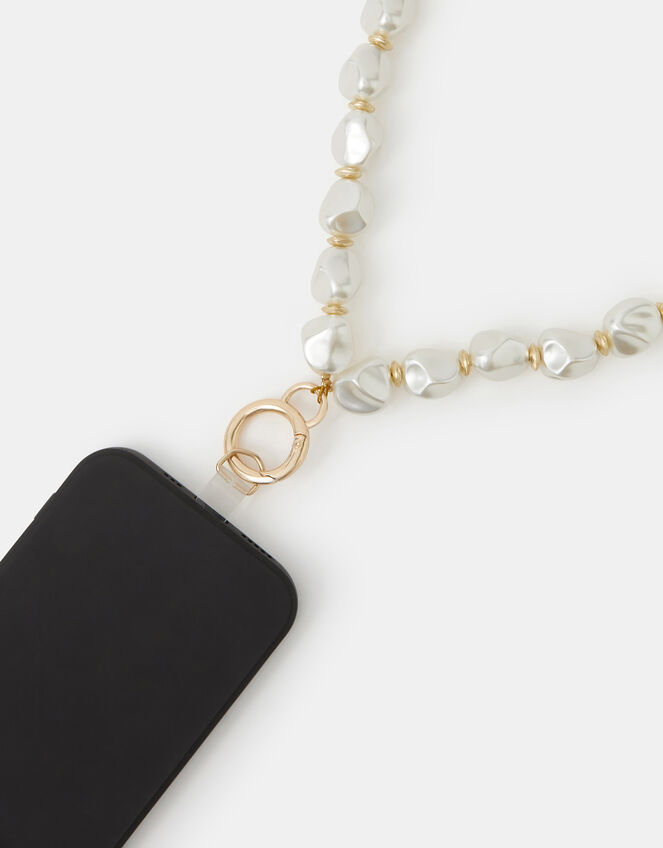 Large Pearl Phone Strap, , large
