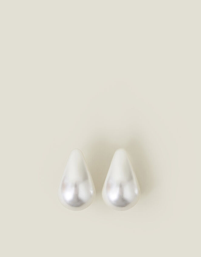 Pearly Curve Drop Earrings, , large