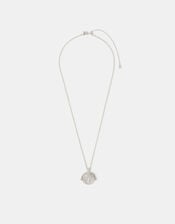 Sterling Silver-Plated Coin Spinner Pendant Necklace, , large