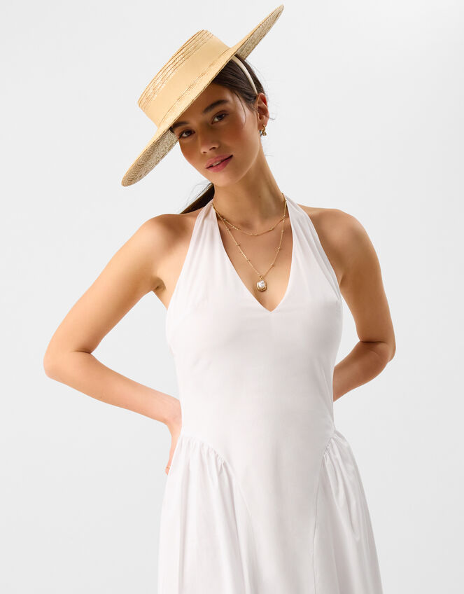 Straw Boater Fascinator, , large