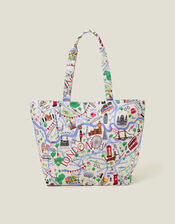 London Map Print Shopper Bag, , large