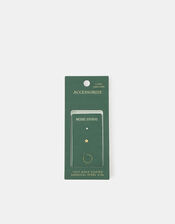 3-Pack Platinum-Plated Surgical Steel Nose Studs, , large