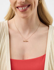 T-Bar Pendant Necklace, Gold (GOLD), large