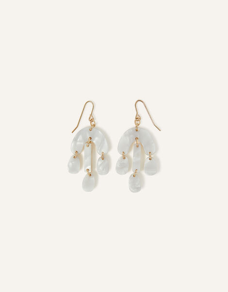 Pearlised Mixed Shape Earrings, , large