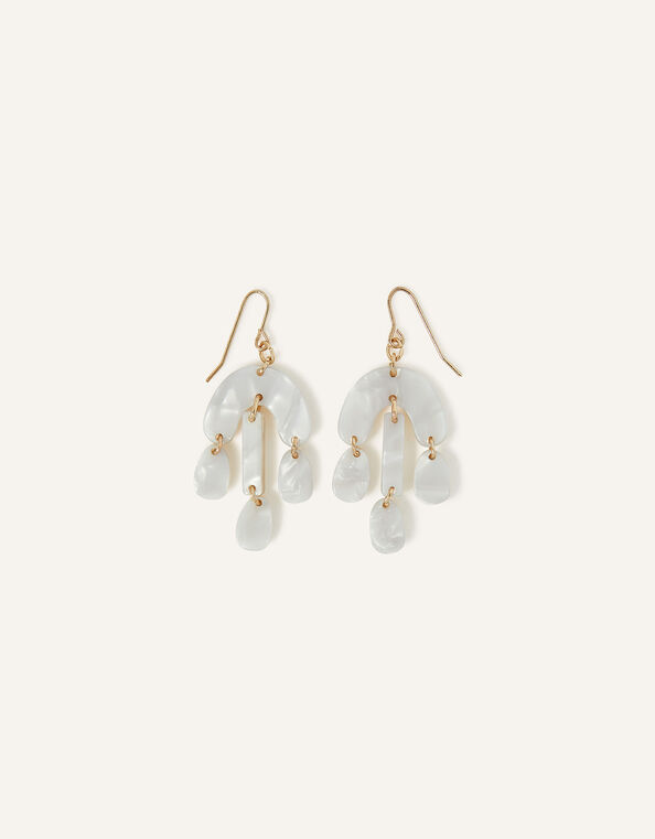Pearlised Mixed Shape Earrings, , large