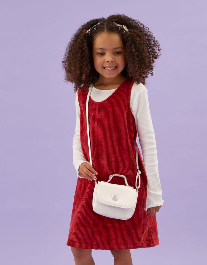 Girls Glitter Handle Crossbody Bag, , large