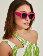 Two-Tone Cat Eye Sunglasses, , large