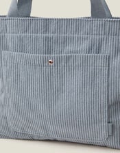 Corduroy Shopper Bag, Blue (BLUE), large