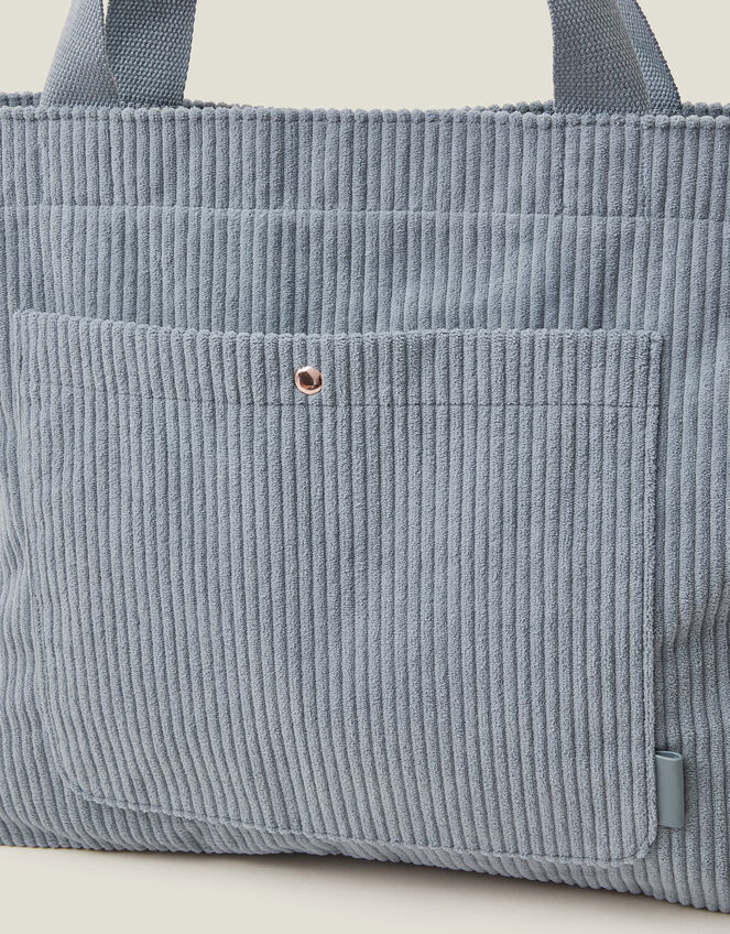 Corduroy Shopper Bag, Blue (BLUE), large