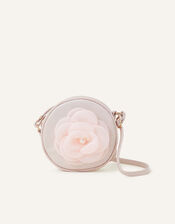 Kids Pearly Flower Round Bag, , large