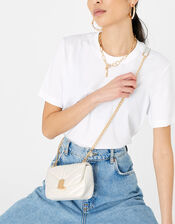 Chain Strap Quilted Bag, , large