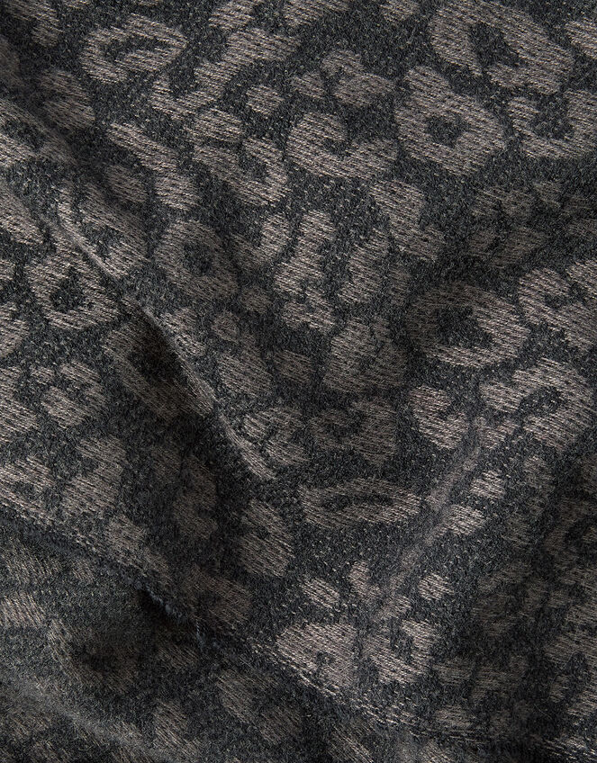 Leopard Knit Scarf, , large
