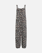 Animal Print Jumpsuit, Black (BLACK WHITE), large