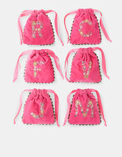 Initial Velvet Drawstring Pouch, Multi (MULTI), large