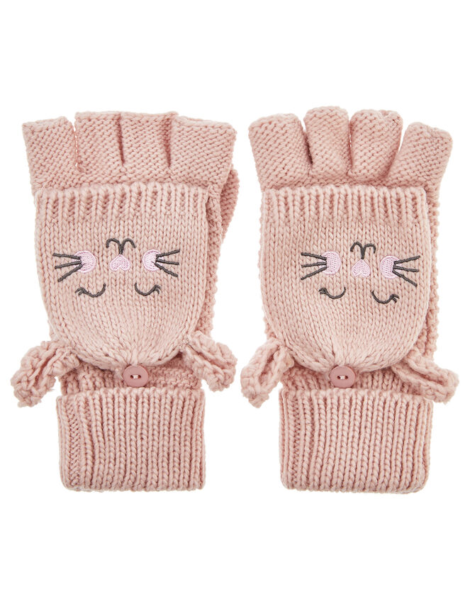 Bella Bunny Capped Mittens, Pink (PINK), large