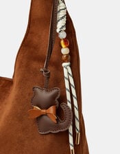 Faux Leather Cat Bag Charm, , large