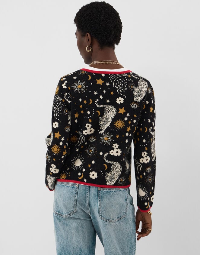 Celestial Tie Front Cardigan, Multi (MULTI), large