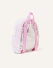 Girls Fluffy Unicorn Backpack, , large