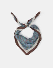 Link Print Square Satin Scarf, , large