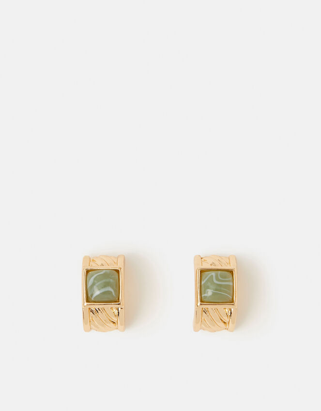 Mini Resin Detail Hoop Earrings, , large