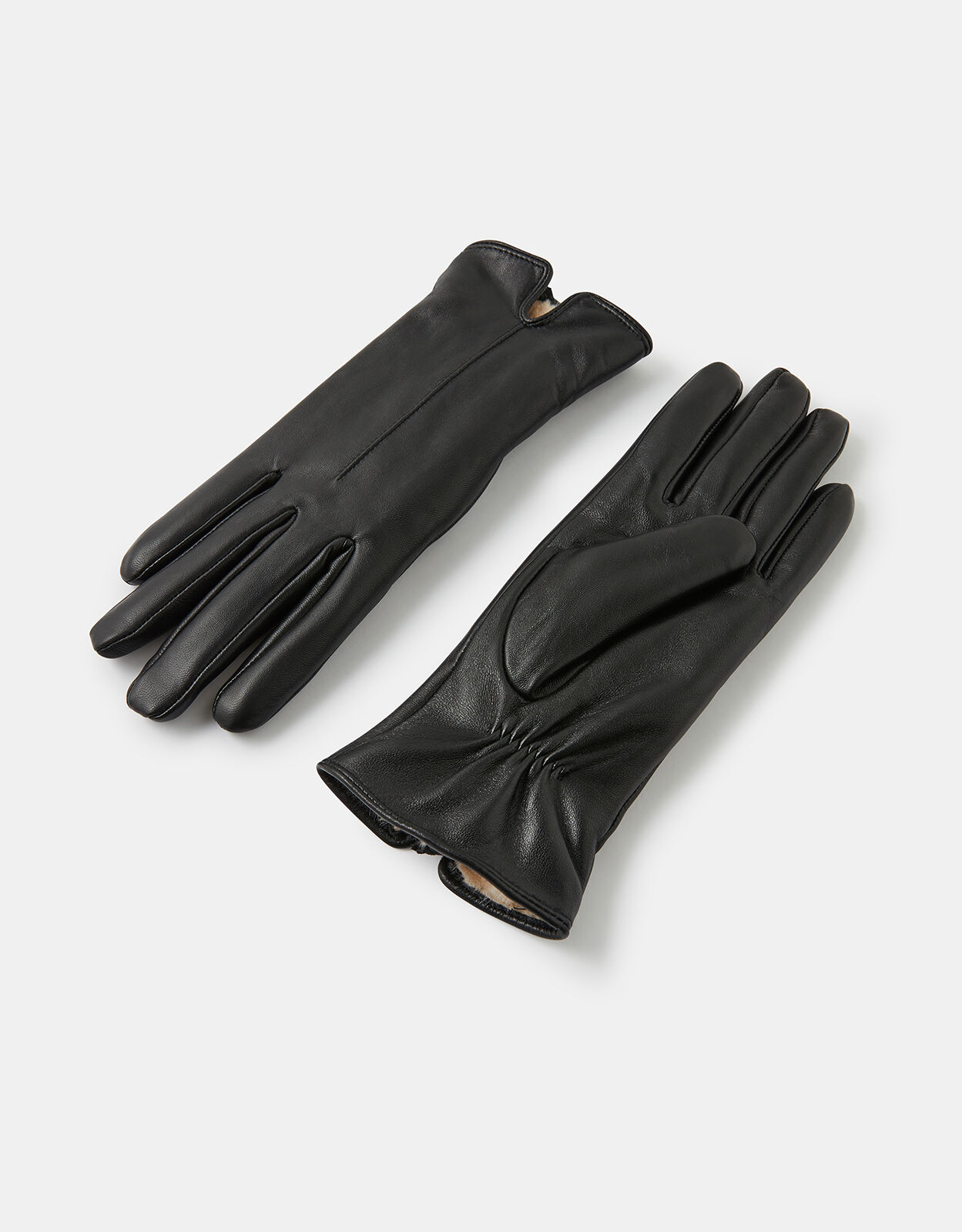Black Accessorize Varsity Stripe Touchscreen Gloves in Black Black Womens Accessories Gloves 