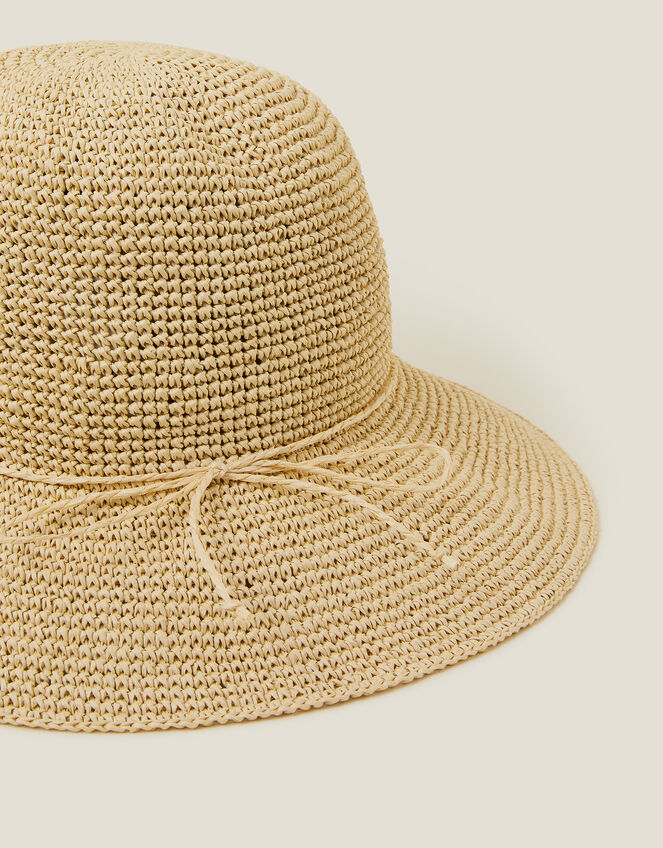 Straw Bucket Hat Natural, , large