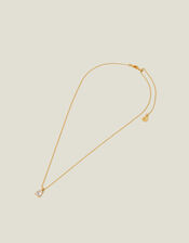 14ct Gold-Plated Pear Drop Crystal Pendant, , large