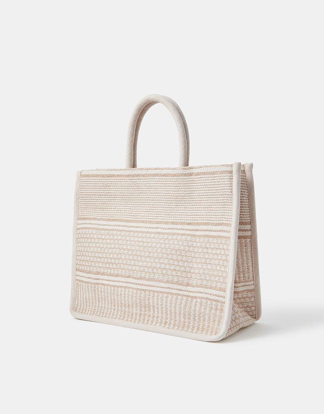 Woven Book Tote Bag, , large