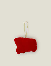Embroidered London Bus Christmas Tree Decoration, , large