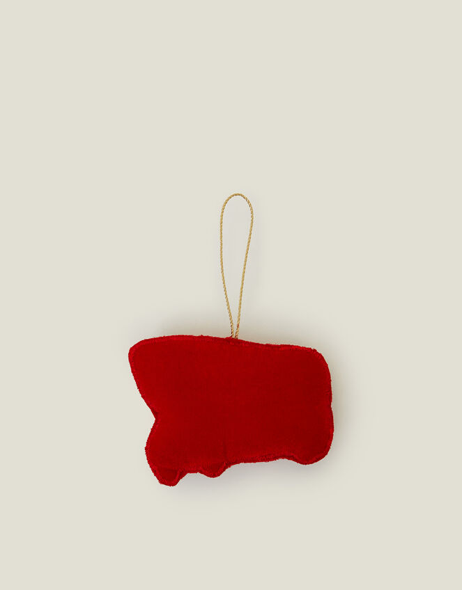 Embroidered London Bus Christmas Tree Decoration, , large