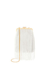 Beaded Tassel Bridal Pouch Bag, , large