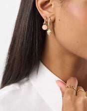 3-Pack Cherry Pearl Hoop Earrings, , large