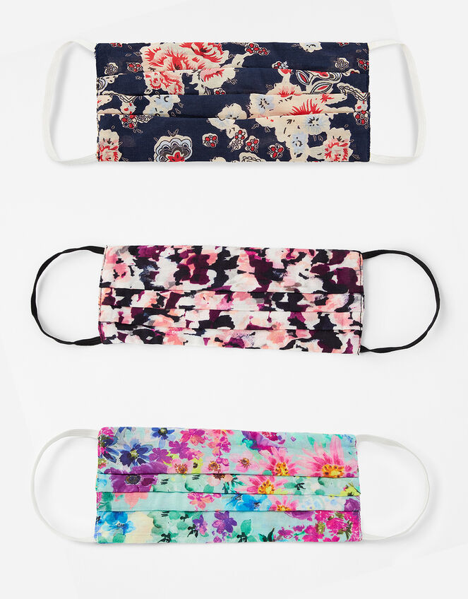 Floral Face Covering Multipack, , large
