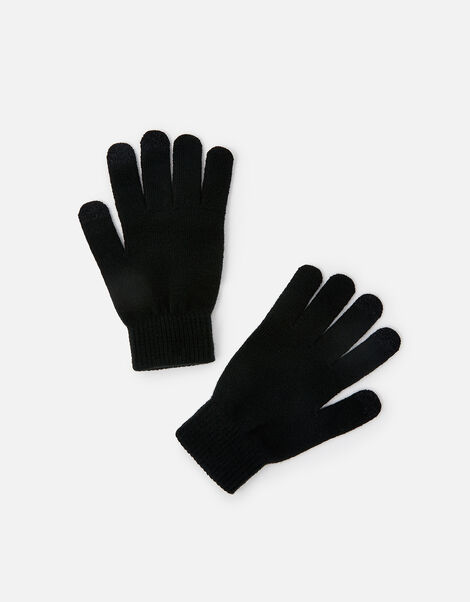 Super-Stretchy Touchscreen Gloves, Black (BLACK), large