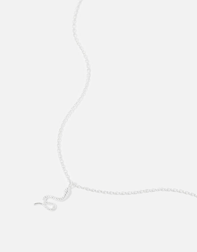 Sterling Silver Snake Pendant, , large