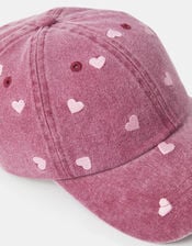 Heart Embroidered Baseball Cap, , large