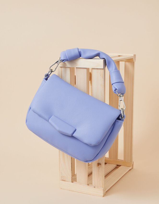 Puffer Cross-Body Bag, Blue (BLUE), large