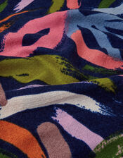 Abstract Brushstroke Print Scarf, , large