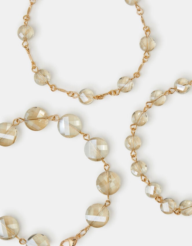 3-Pack Beaded Chain Bracelets, , large